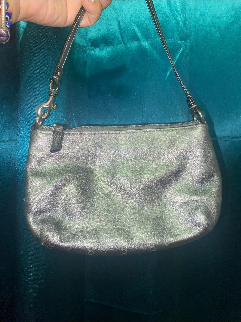 Coach metallic silver